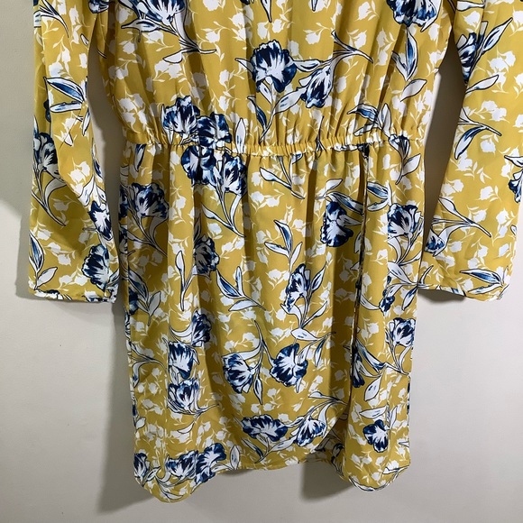 J. Crew Factory Yellow Floral Mini Dress - Picture 4 of 7